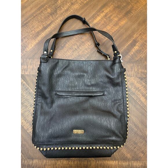 Jessica Simpson NEW Camille black gold metal beads boho shoulder bag purse - Picture 3 of 10